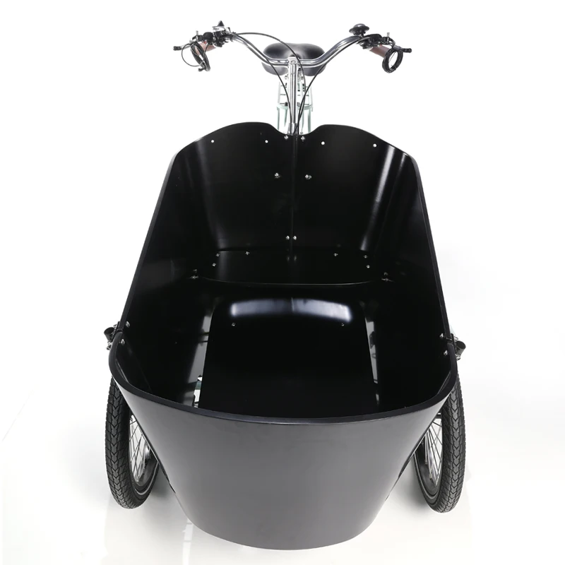 250w Electric dutch cargo bike for children 3 wheels electric bike electric tricycle bakfiets For Daily Shopping