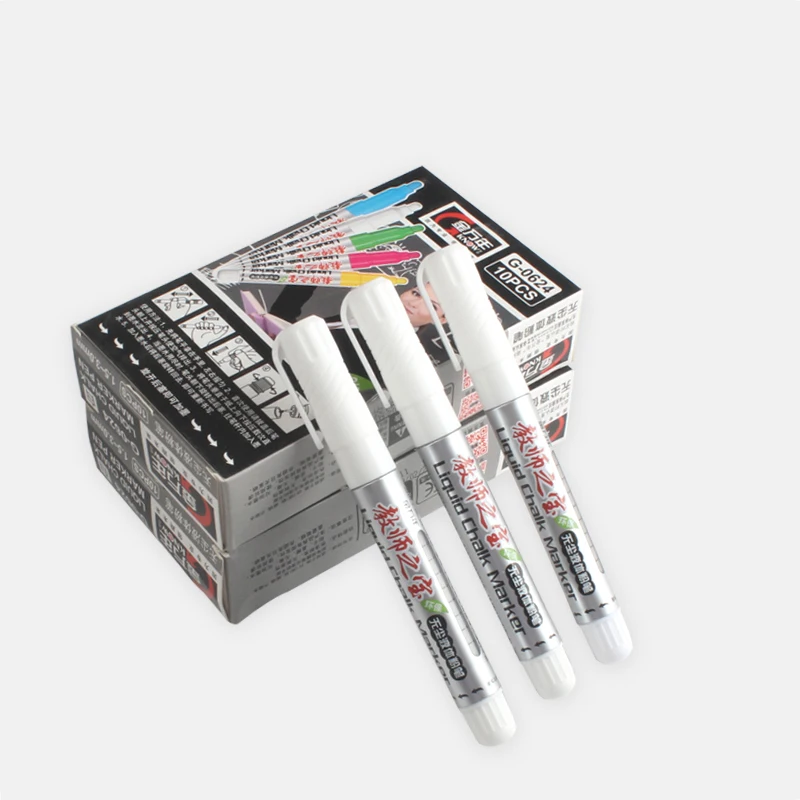 Hot sale yellow whiteboard marking pen color erasable dust-free liquid chalk special writing for
