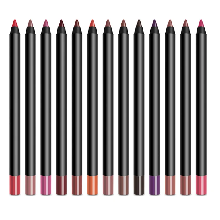 Spot nude foam lip pencil 3 to 1 function Lip Liner Pen 13 Color Lip Gloss pen lipstick