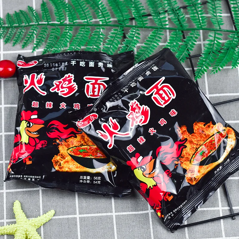 Китайская лапша быстрого приготовления, острая воздушная закуска 54 г в упаковке