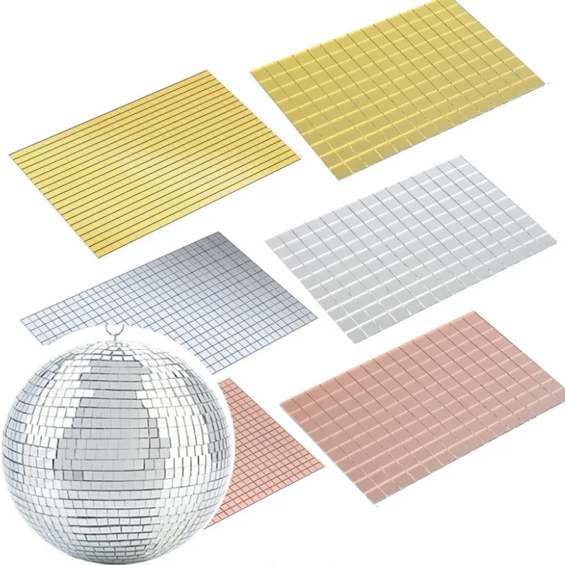 DIY decoration acrylic sticker Self Adhesive Acrylic Square Mirror for Bathroom Home Gym Door Mirror