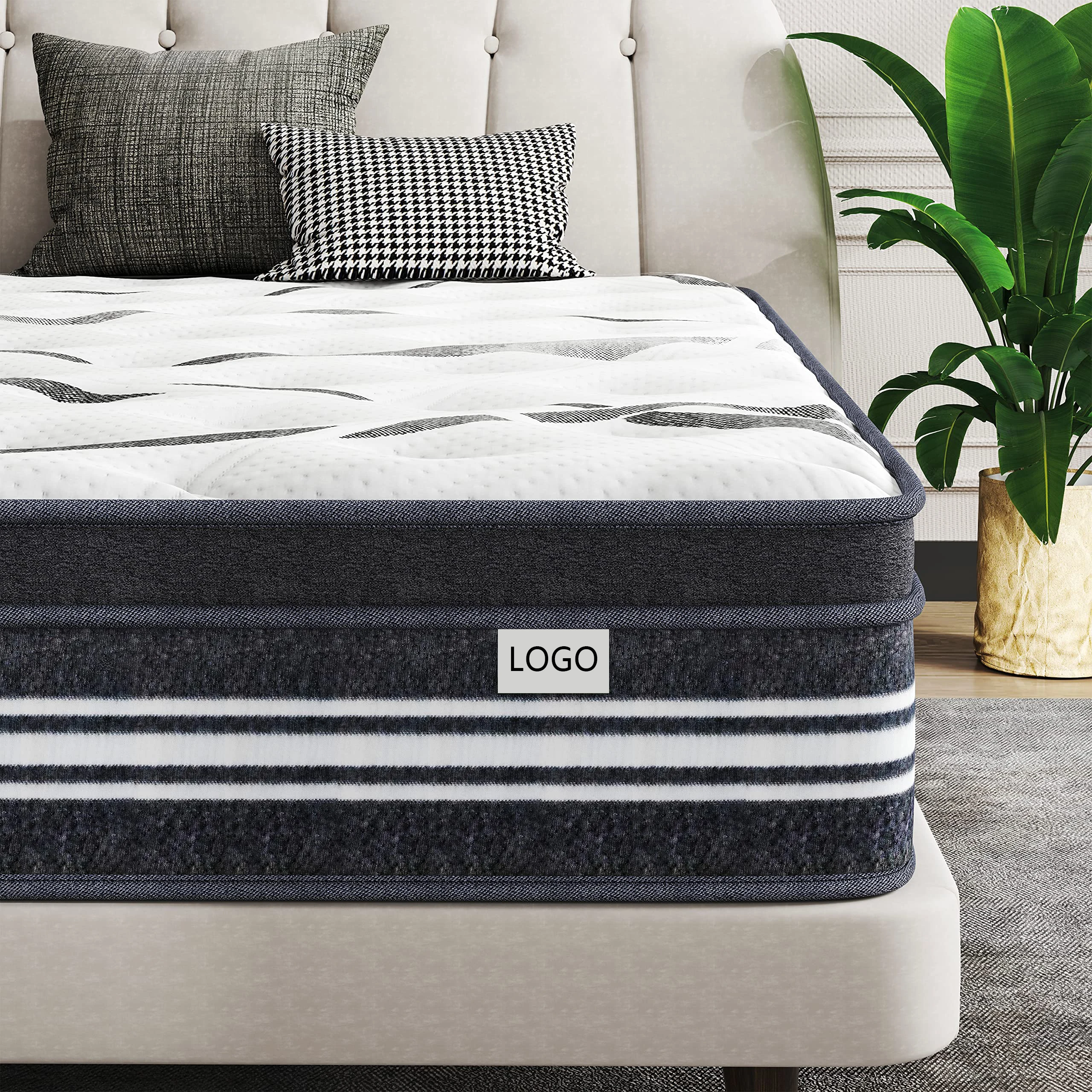 Спальный плотный популярный стильный 30 см Вакуумный свернутый Карманный пружинный матрас в коробке Yatak Tilam кутson