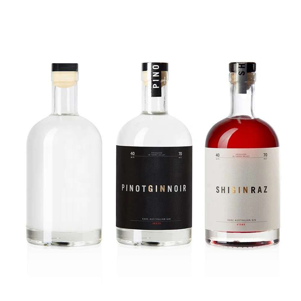 Luxury Empty Packing 750 ml Frosted Bulk Foreign Vodka Wine Bottle Clear Glass Tequila Wine Bottles 500 ml 75cl 750ml With Cork