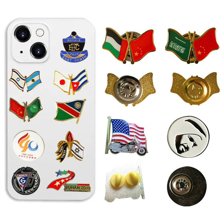 cheap wholesale patriotic National flag badge soft enamel  flag lapel pin with epoxy country pin