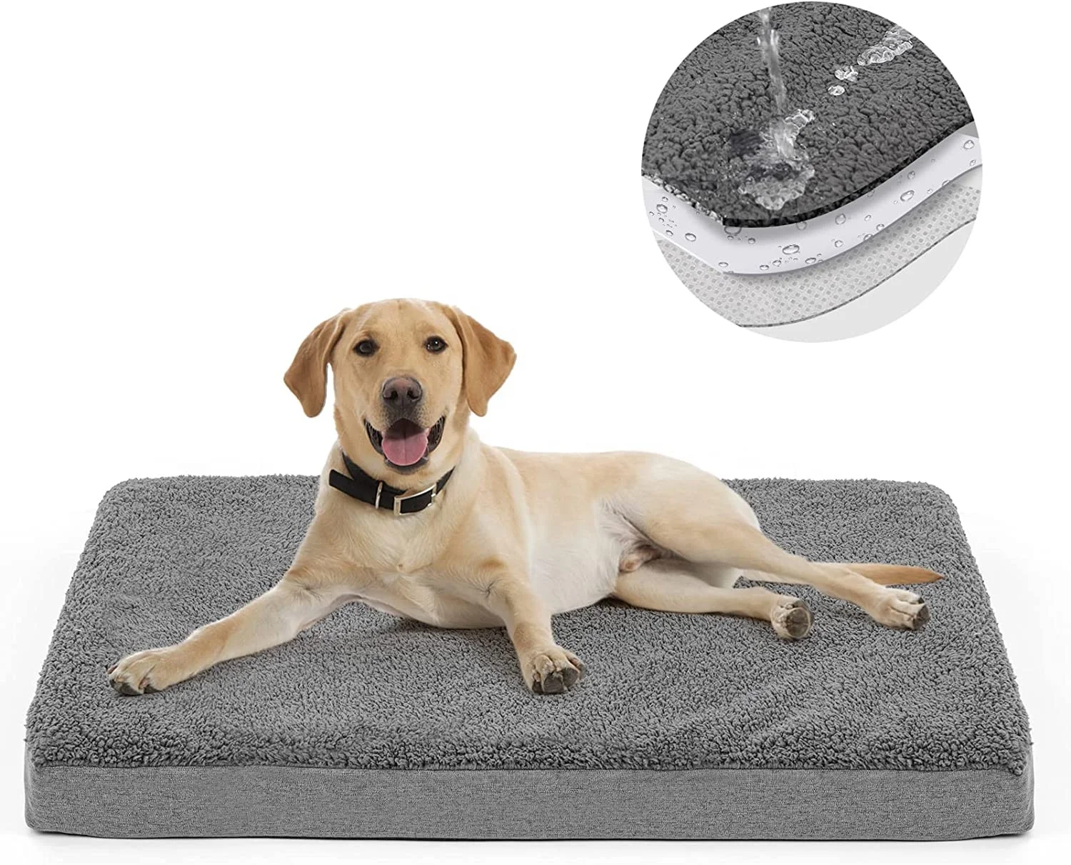 Memory Foam Dog Bed Waterproof Washable Cover Plush Large Sofa Dog Bed