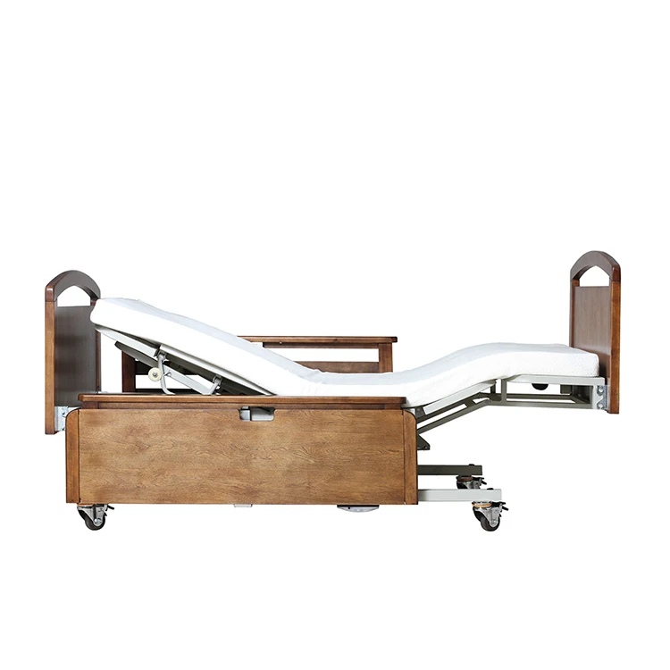 2021 High Quality 3 Function Motor Ultra-Low Home Care Nursing Bed