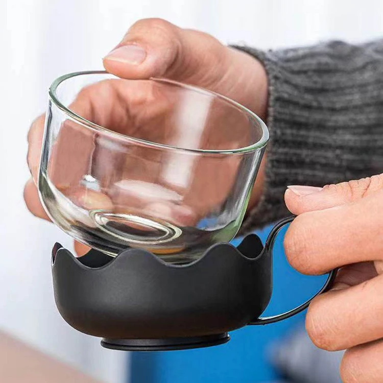 Set of 5pcs Glass Tea Sets Strainer Tea Maker Teapot Set Glass Coffee Pot with Infuser Teapot Removable Stainless Steel CLASSIC