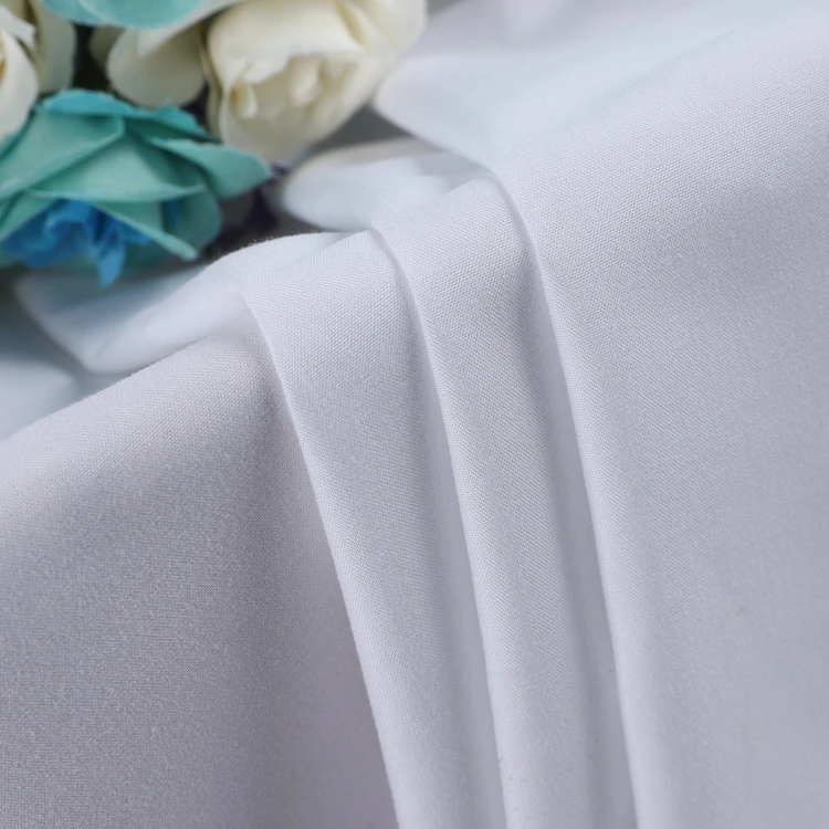 Bleached fabric per meter price cheap white wholesale bedsheet 100% polyester fabric rolls