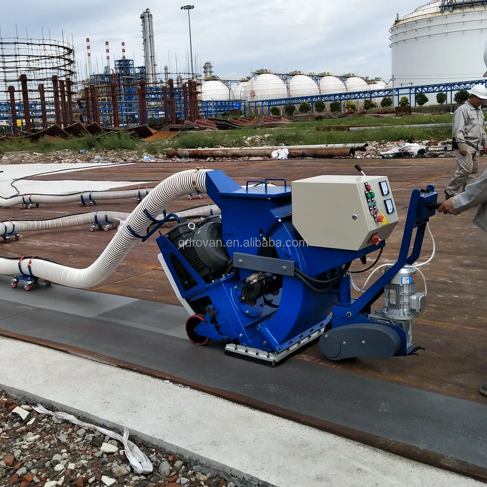 Movable floor shot blasting machine abrator for ship deck anticorrosive pretreatment