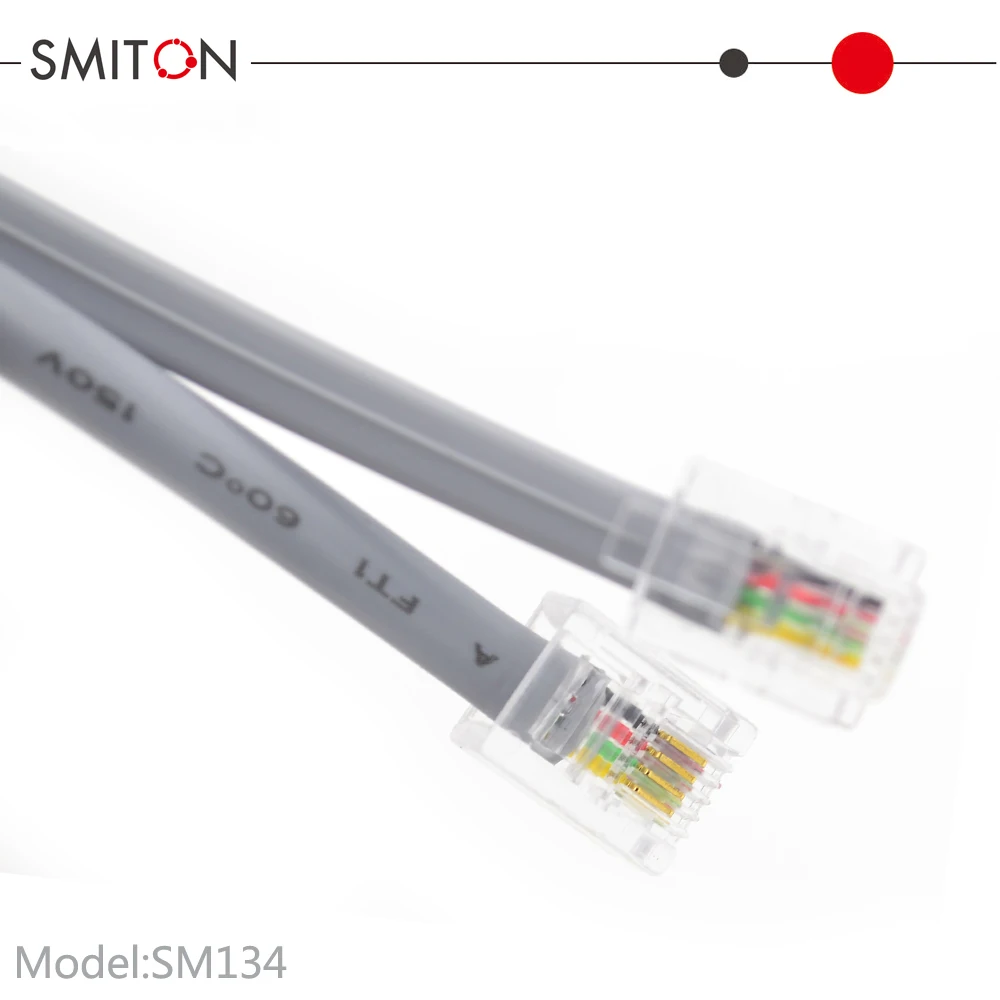 6P4C Phone Cord RJ11 Modular Telephone Cable Cord Line