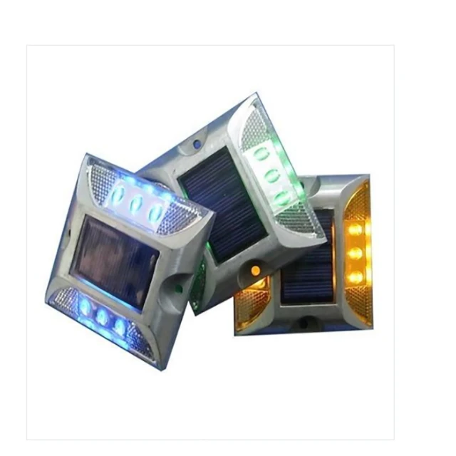 Solar Deck Lamp Led Dock Flashing Lights Cat Eye Reflector Solar Road Stud Pavement Marker Anchor Warning Lights