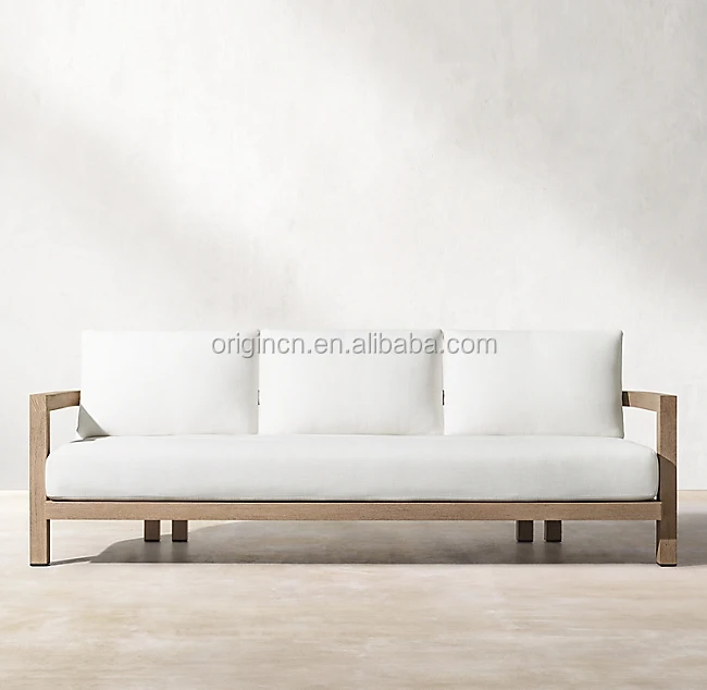 Luxury Sofa Outdoor Furniture Handcrafted All-Weather Waterproof Teak Wooden Sofas Set