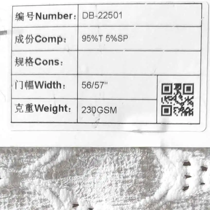 New Style White 95% Recycled Polyester 5% Spandex Jacquard Elastic Warp Knitted Mesh Fabric For Wedding