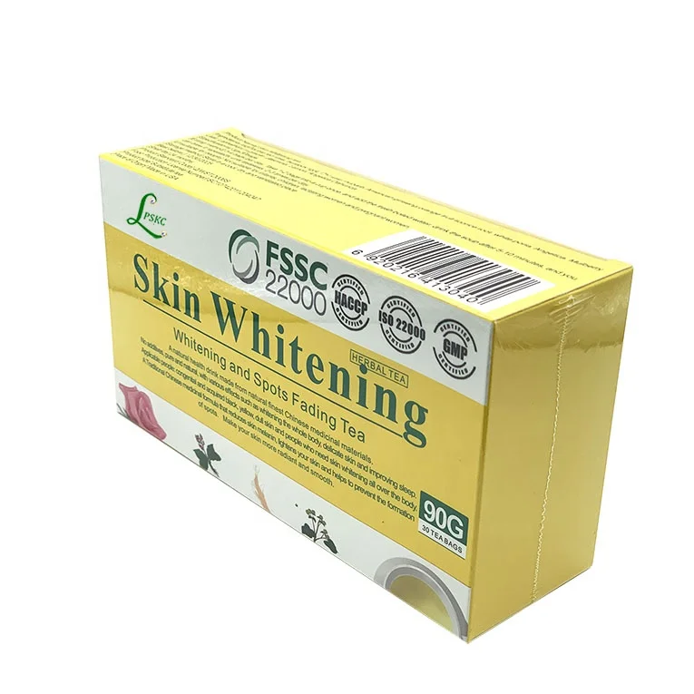 Private Label Health and Beauty Products Skin Whitening Spots Fading Tea organic whitening skin lightening detox glow tea