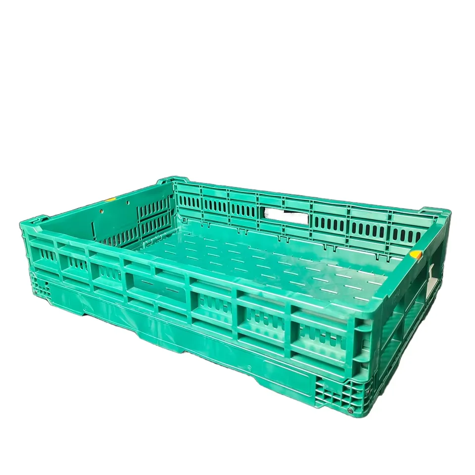 Heavy Duty Mesh Style Agriculture Collapsible Container fruits and Vegetable Harvest Crates PP food grade turnover box
