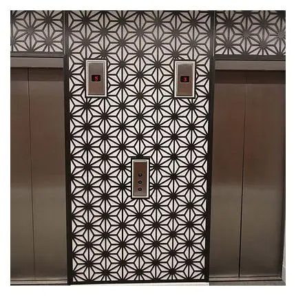 Arabic Style 304 Powder Painting Decorative Wall Panels Pu Foam 3d Ss304 Bright Acrylic Partition Box With Tea Colored Glass