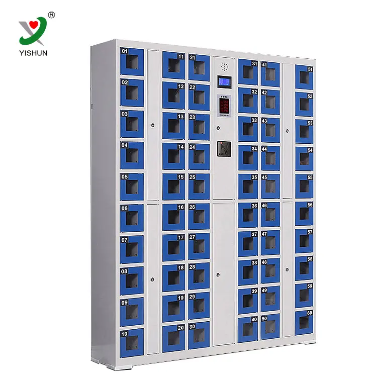 
Commercial public steel cell phone charging locker station 