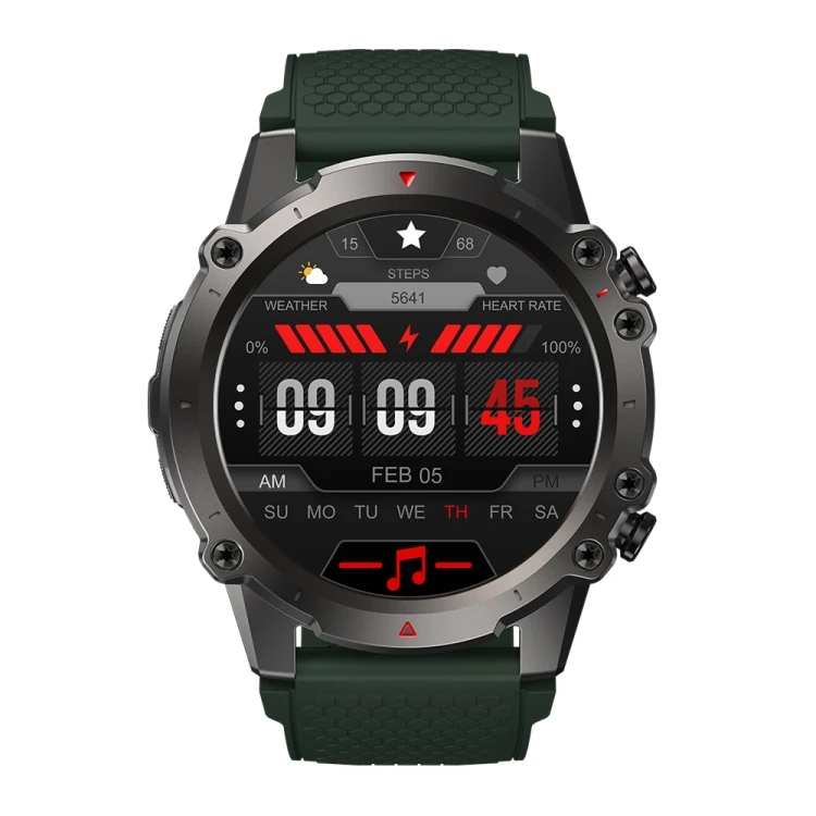 Zeblaze Vibe 7 Lite 1.47 inch IPS Screen 3 ATM IP69K Waterproof Smart Watch, Support Voice Call / Health Monitoring (Dark Green)