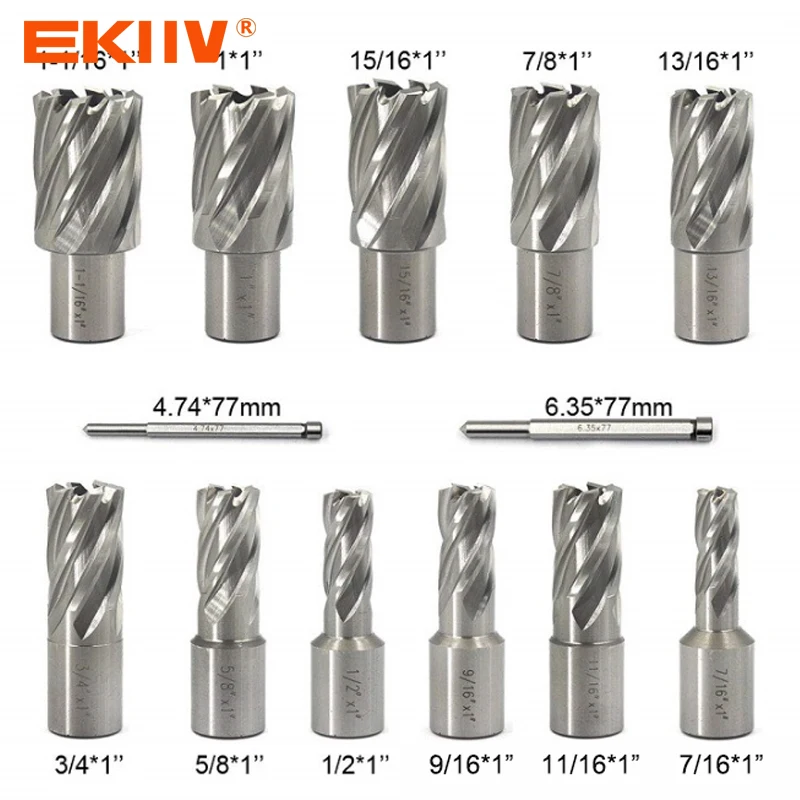 High-Speed Steel Annular Cutter Core Drill Bit TCT Broach Hole Saw Cutter for Magnetic Drilling Machine for Ejector Pilot
