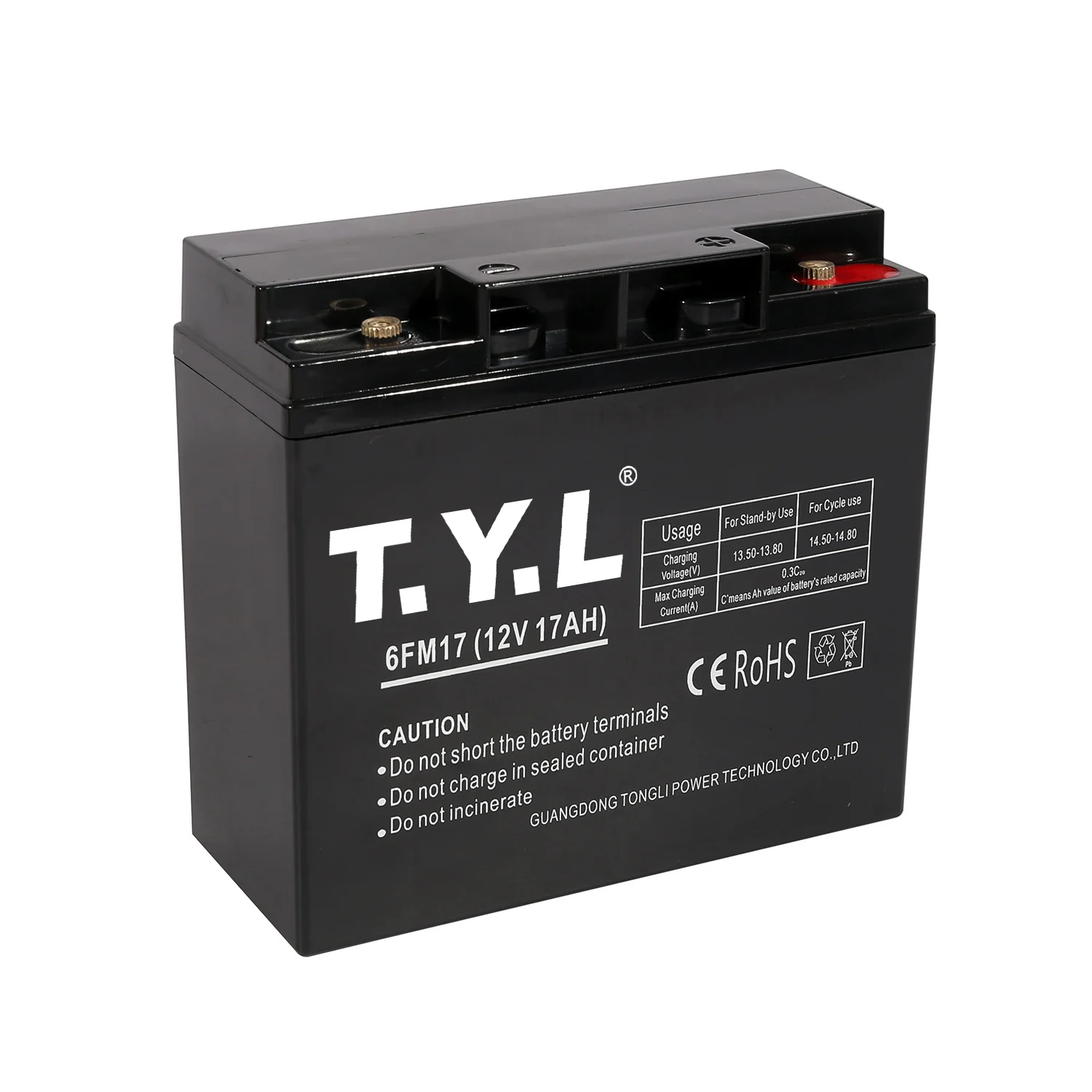 12V 17AH AGM Storage Sealed Lead Acid Rechargeable UPS Battery