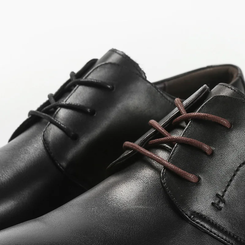 Leather shoes laces quality 3mm width 50-180cm round shoe laces 11 colors rope shoelaces for Leather shoes
