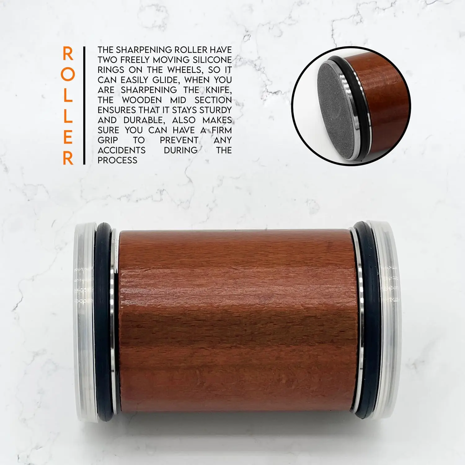 Magnetic Roller Diamond&Ceramic Knife Sharpening System Set With 15 & 20 Degree Angle For Straight Edge