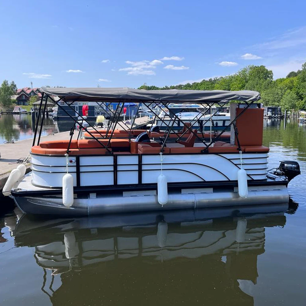 Shipyard Aluminum Pontoon Deck Boat for Lake and River with Good Price