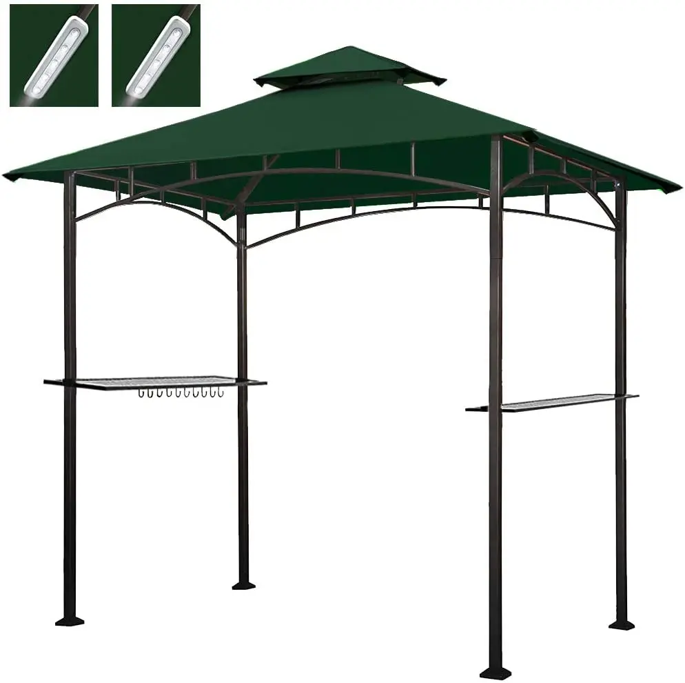 8x5 Grill Gazebo Shelter for Patio and Outdoor Living BBQ Shelter Tent