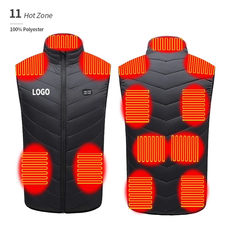 11 Hot Zone Electric Thermal Heat Bodywarmer Mens Black Custom Unisex Warming Heating Clothes Heated Vest Jackets