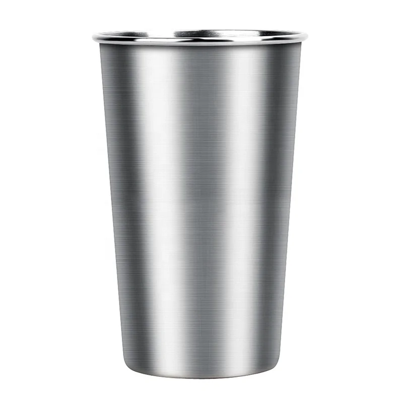 350ml 500ml Outdoor Camping Drinking Beer Cup Stacked Stainless Steel Tumbler Pint Glasses
