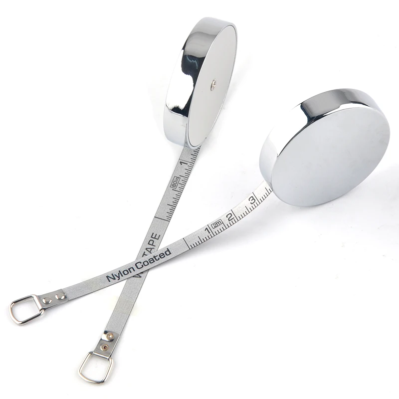 Wintape Zinc Alloy Small Tape Measure, Mini Retractable Dual Sided 80 Inch/2 M Measuring Tape, Silver Measure Tape