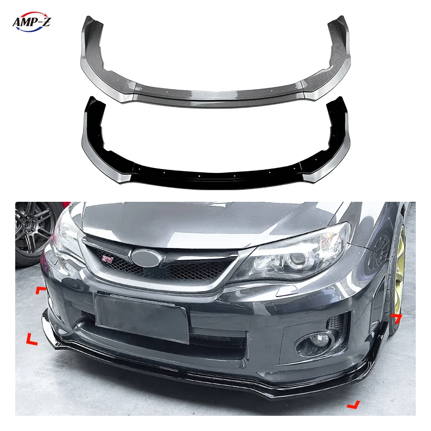 AMP-Z Hot Sale Factory Price High Quality Plastic Material  Front Bumper Lip Splitter For Stabilus STI Subaru WRX STI 2011-2014