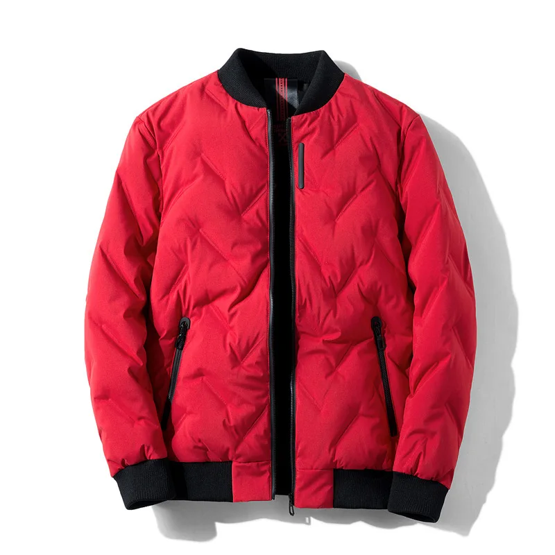 Wholesale OEM/ODM Lightweight Casual Duck Down  Jacket Winter Warm polyester  black  jacket man without hood