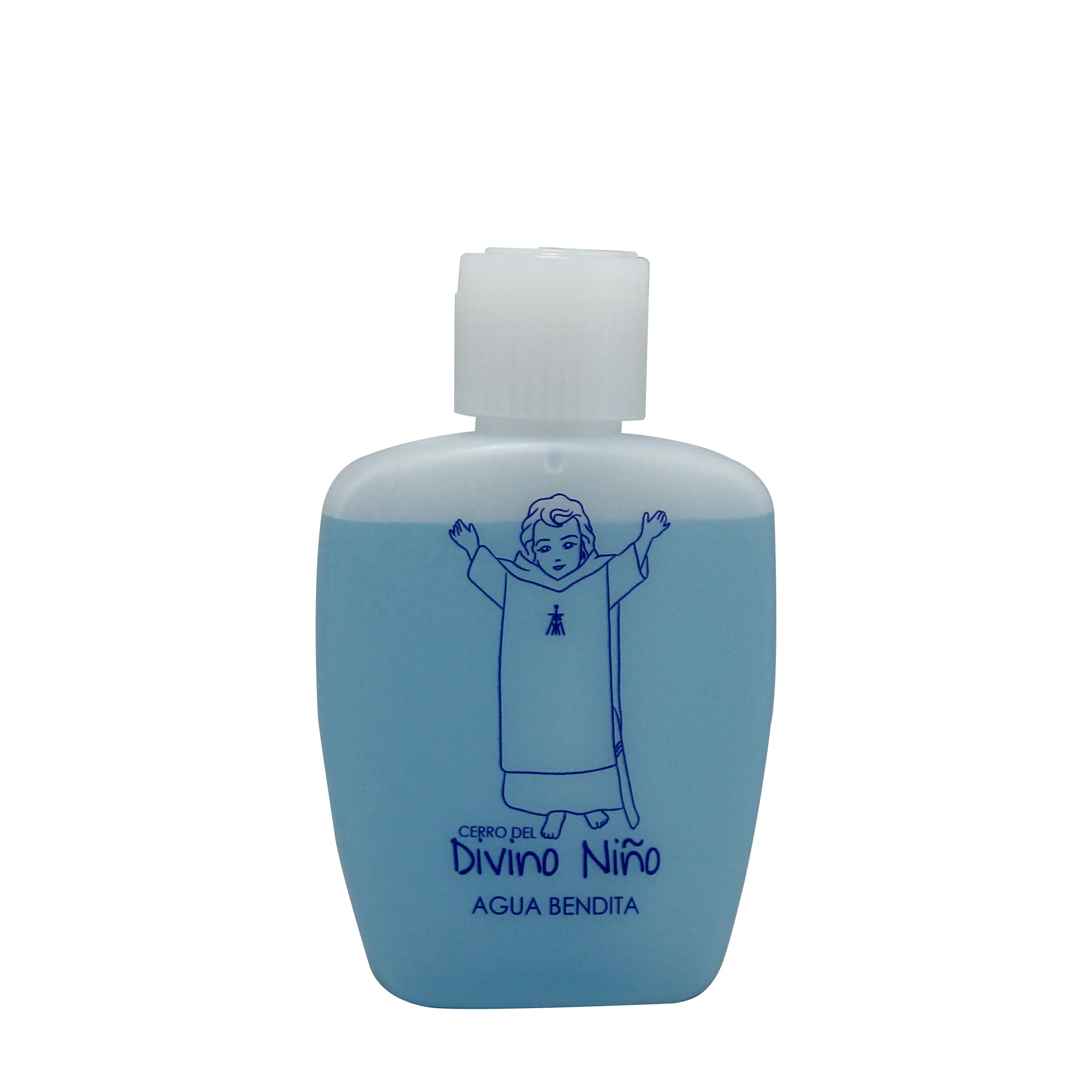 Catholic Religious Gift Items 2oz Plastic Holy Water Bottle With Divino Nino Jesus Christ Child Logo