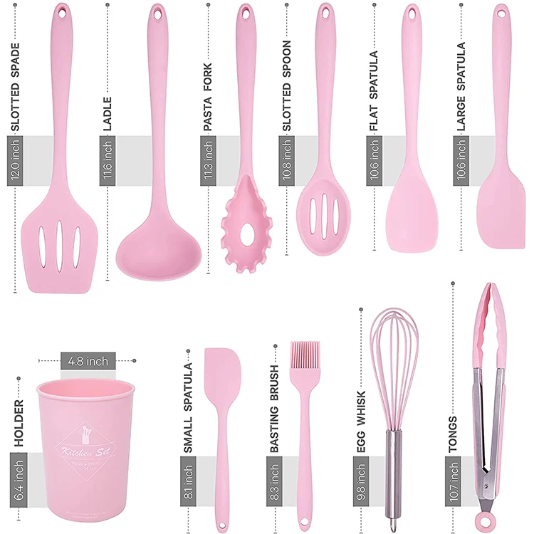 Modern Silicone Kitchen Cooking Tools Spatula Shovel Spoon with Wooden Handle