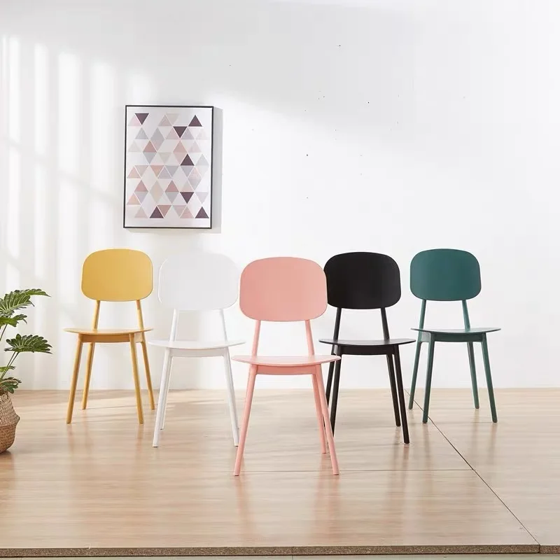 China Designer Oem Side Stack Chairs Coffee Shop Plastic White Dining Chair For Selling