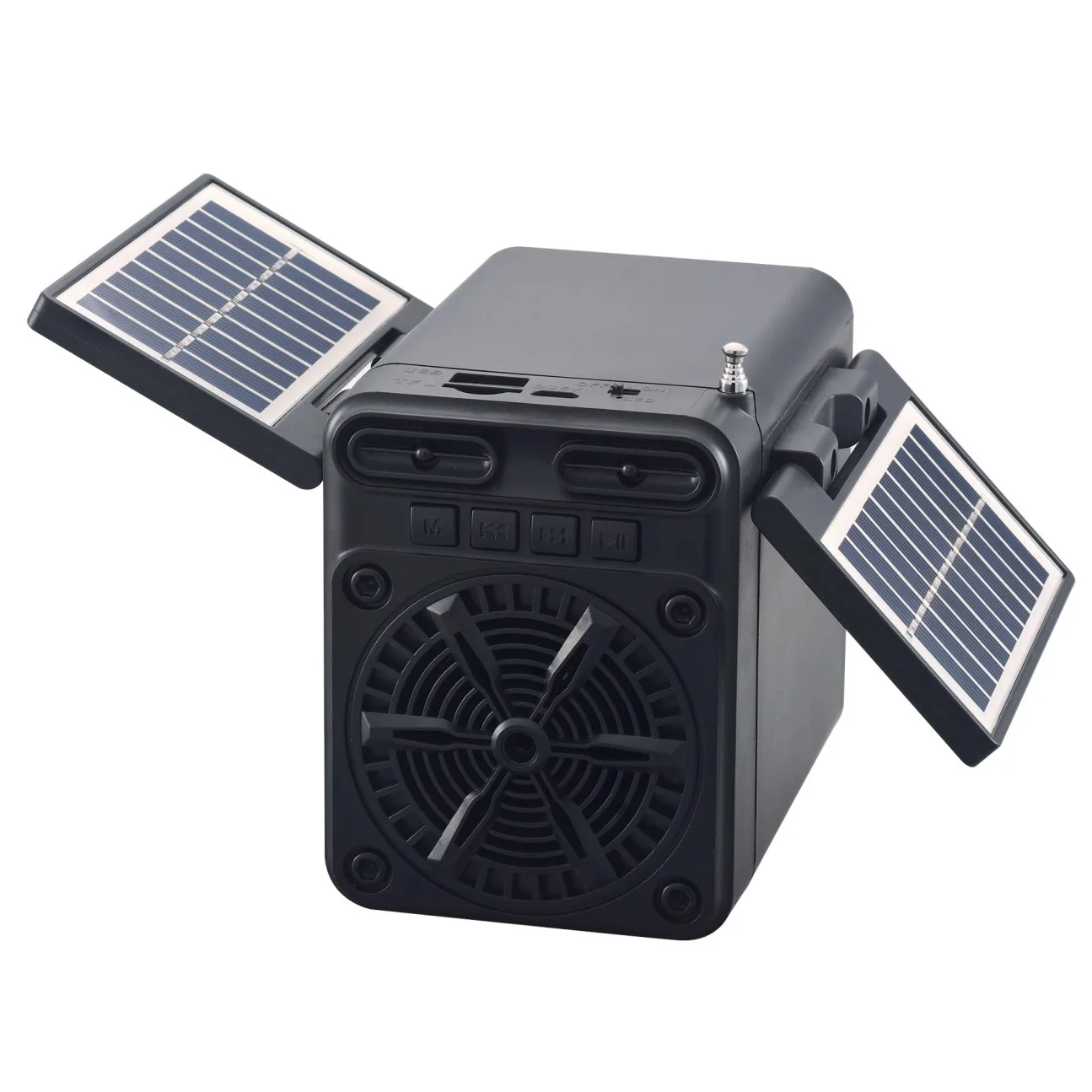X9  fm radio blueteeth speaker with double solar panel usb tf card player lithium recharge battery