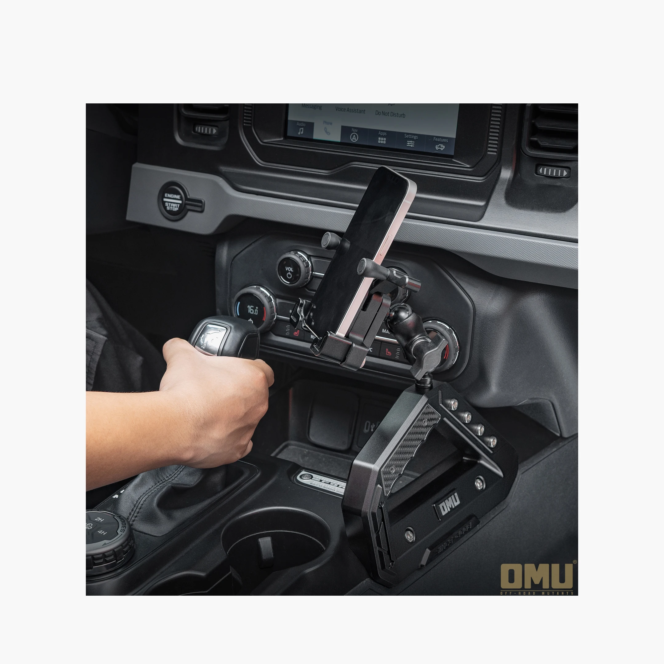 Maiker OMU Brand New Off Road Vehicle Interior Accessories Center Console Grab Handle With Phone Holder for Ford Bronco