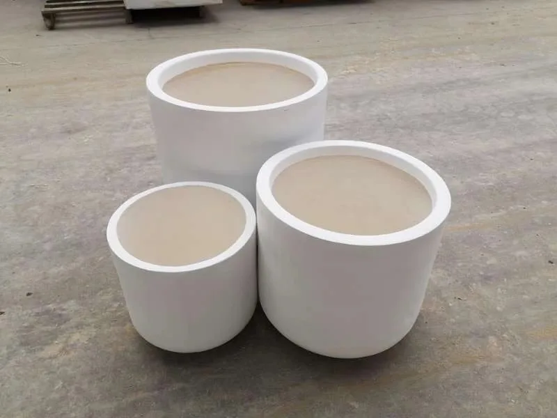Big Cement Concrete Planter Flower Pot Fiberglass  Molds for Outdoor Garden House Building Decoration