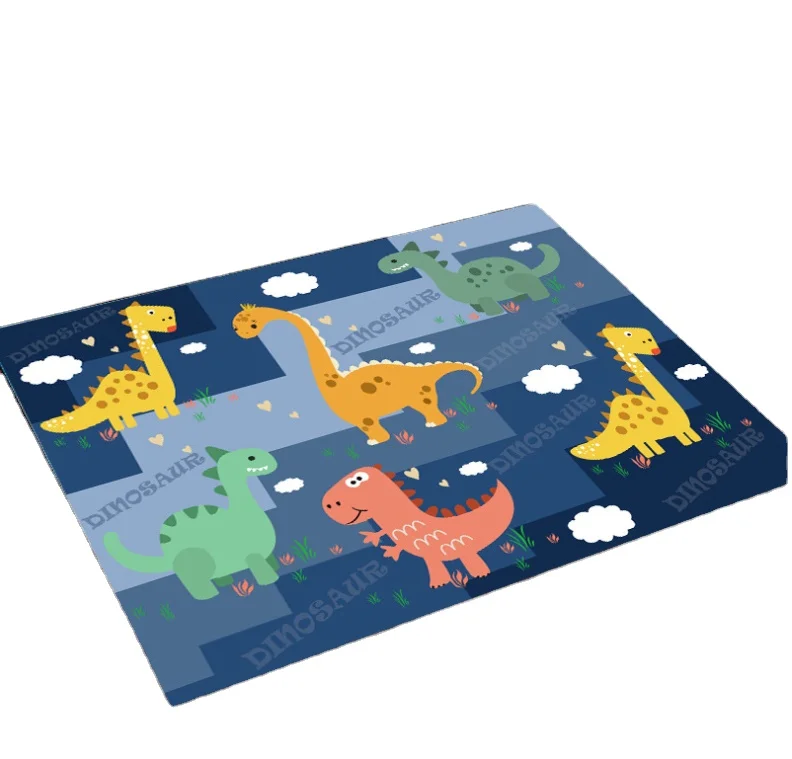 New Design Kids Bedroom Rug Anti Slip Nylon Printed Dinosaur Baby Play Floor Mat