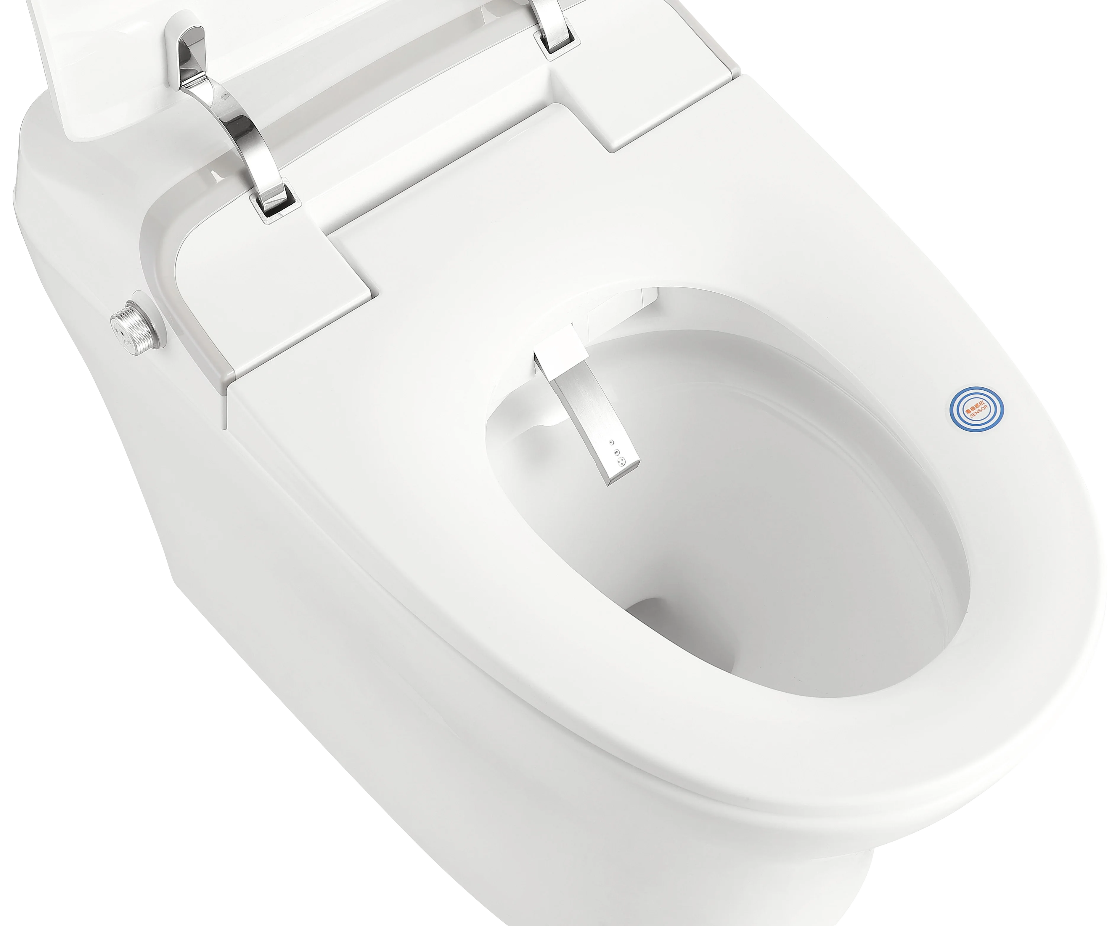 Elegant CUPC One Piece Automatic Flush Smart Toilet Cold-and-Hot Bidet with Floor Mounted S-Trap Drainage Remote Included