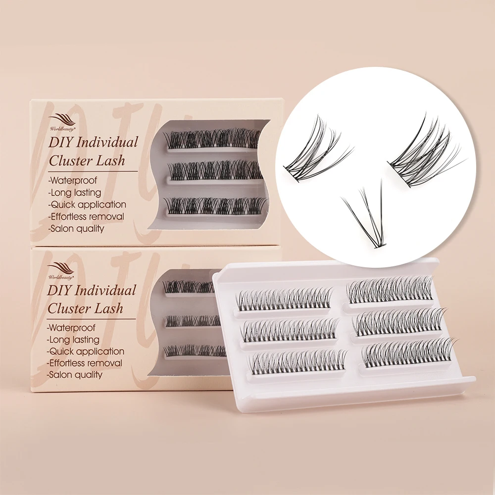 NEW Trend Clear superfine band glue-based lashes clusters clear band black cotton band ribbon lash diy eyelash extension kit
