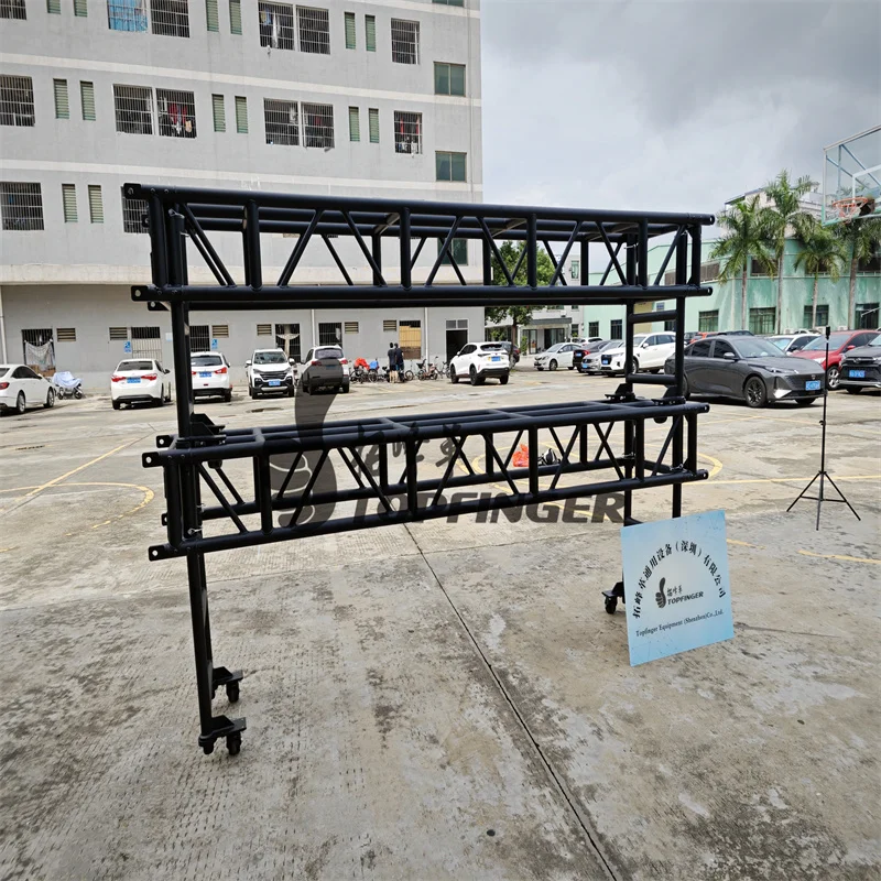 Topfinger 2024 hot sell Black Aluminum Pre Rig Catwalk Tour Truss Fork End Truss for Concert