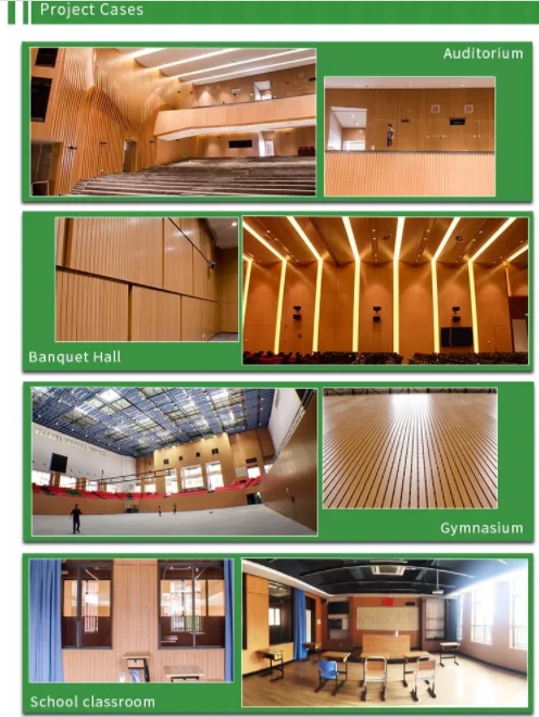 TianGe Factory wooden timber grooved perforated acoustic panel