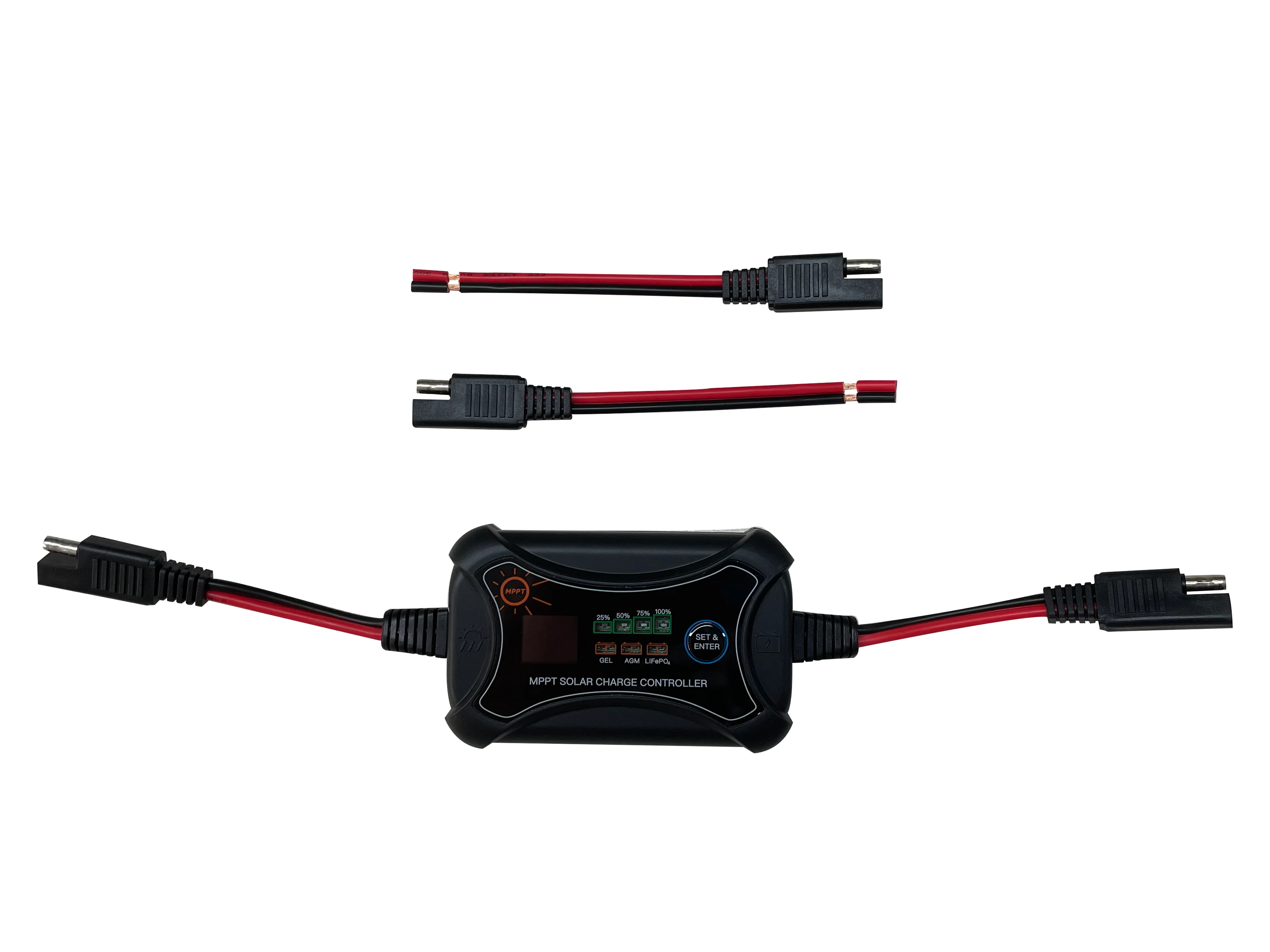 Helios Portable MPPT Solar Charge Controller Solar Intelligent 10A MPPT Charger 10 Amp 12 Volt Solar Panel Regulator