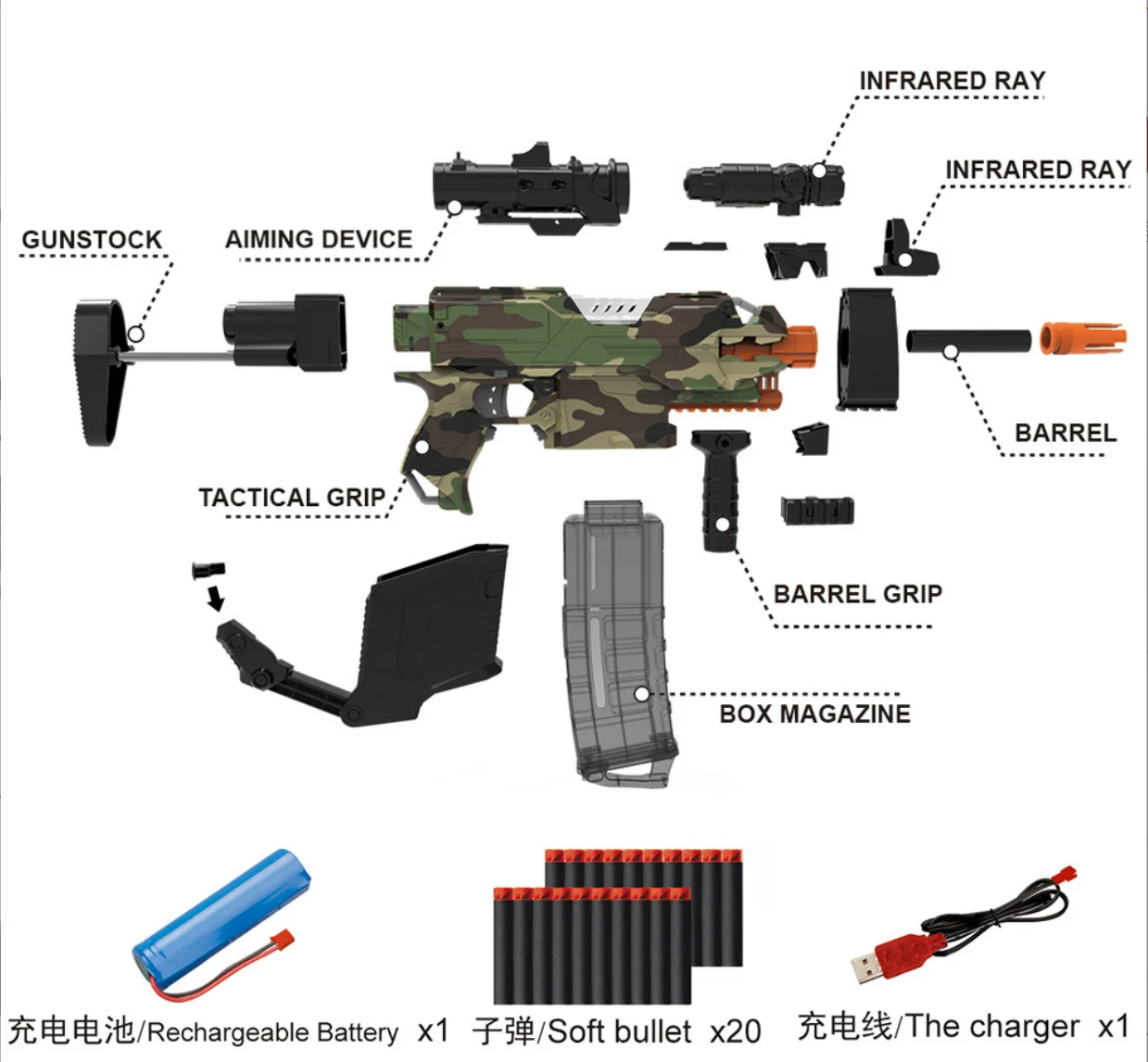 Factory Direct Kid Plastic Gun Air Guns Shooting Hunting Weapons Gun Toy