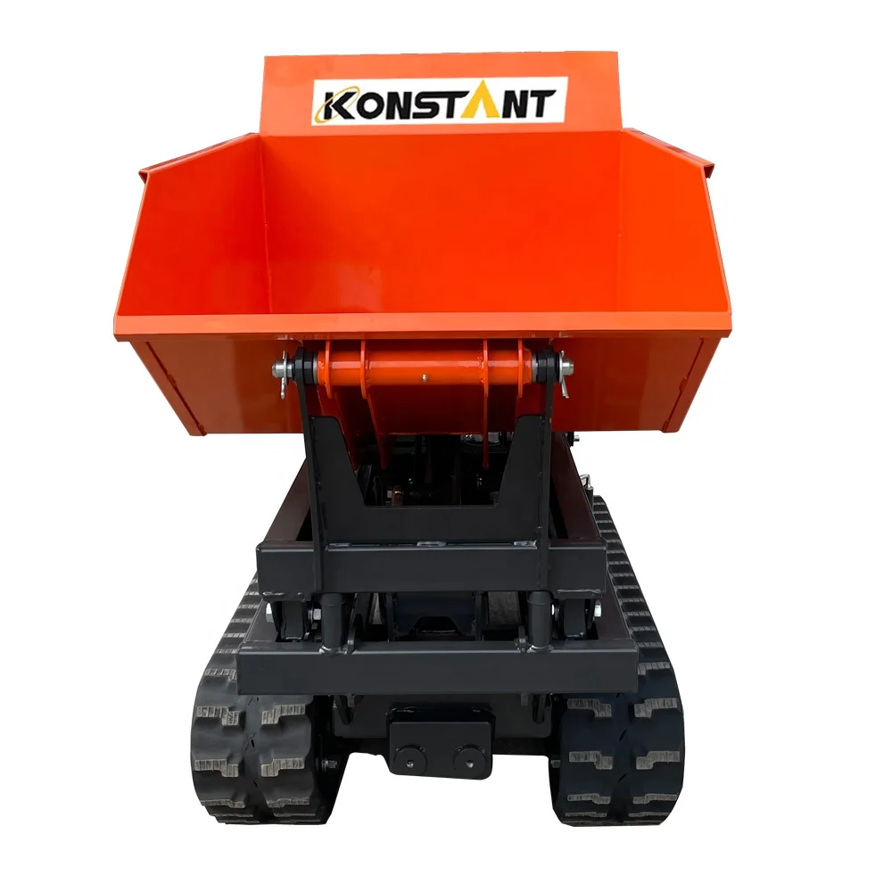 CE Approved Handy Wheelbarrow Mini Dumper Hydraulic Tipping Crawler Tracked Truck Buggy Pump Self Loading Concrete Delivery