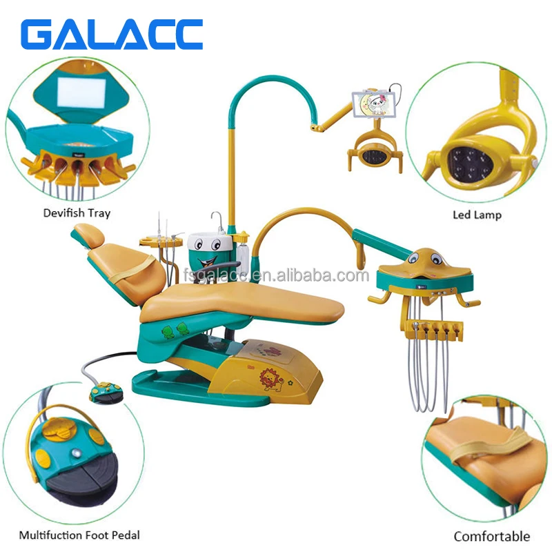 Hot Selling Lovely Cartoon Children Kids Portable Medical Dental Equipment Chair With Dental Lovely Pediatric Dental Unit
