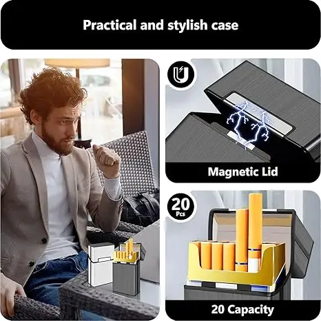 Brushed Aluminum Magnetic 20 Capacity