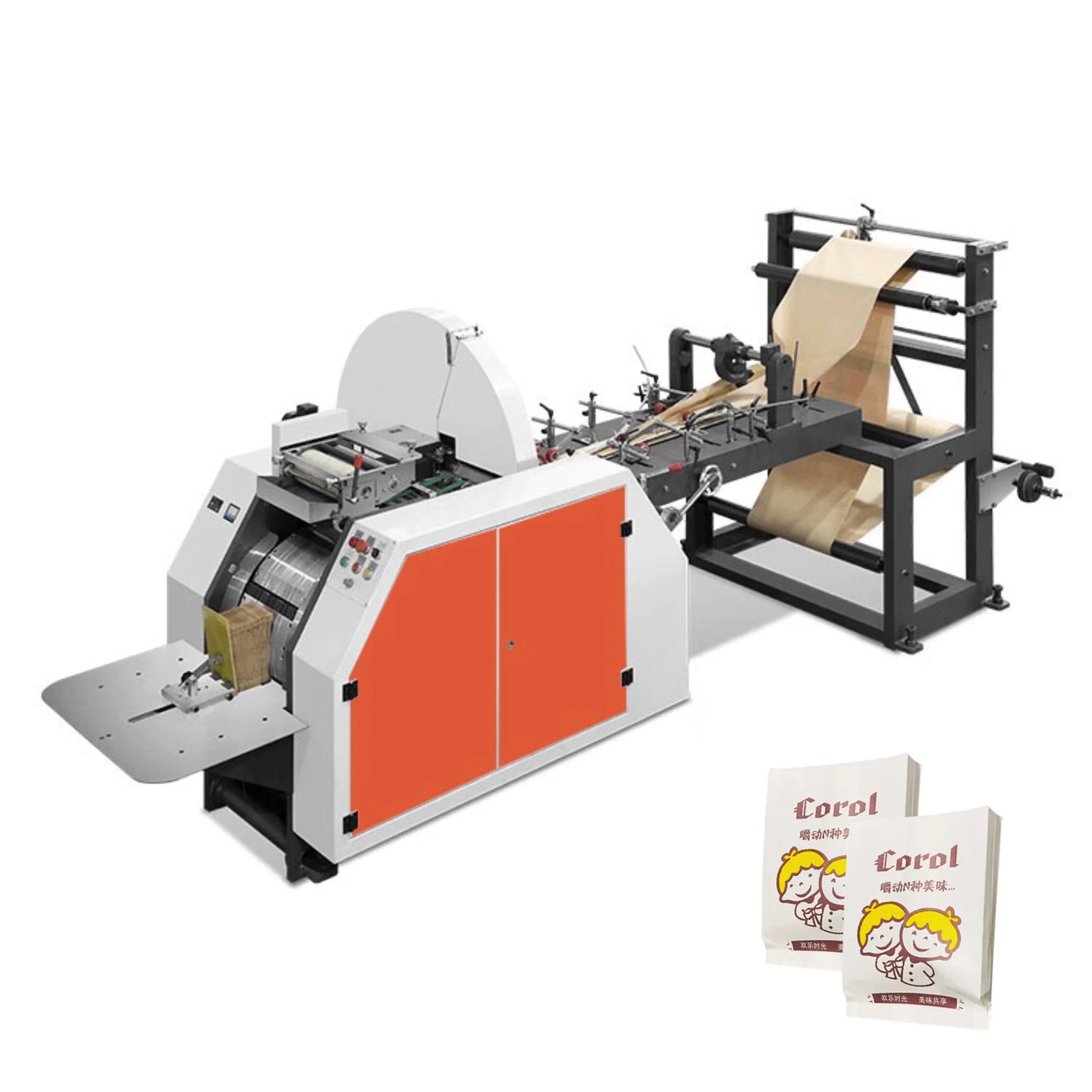 Hot Sale V Bottom Type Brown Paper Food Bag Making Machine Price In
